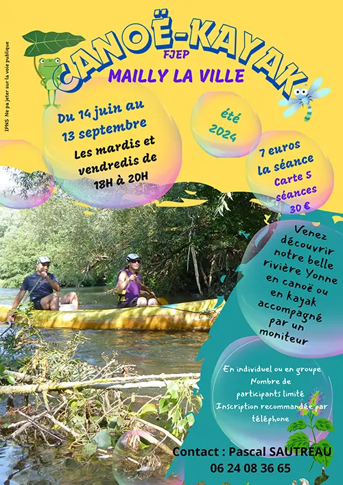 Canoe Kayak Mailly la Ville ete 2024.webp