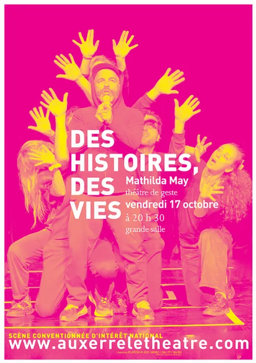 Théâtre "Des histoires, des vies" par Mathilda May – Auxerre (Le Théâtre d'Auxerre) (affiche de l’événement)