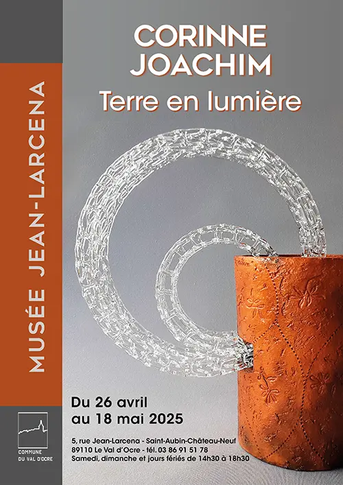 Exposition "Terre en lumière" par Corinne Joachim – Saint-Aubin-Château-Neuf (Musée Jean Larcena) (affiche de l’événement)
