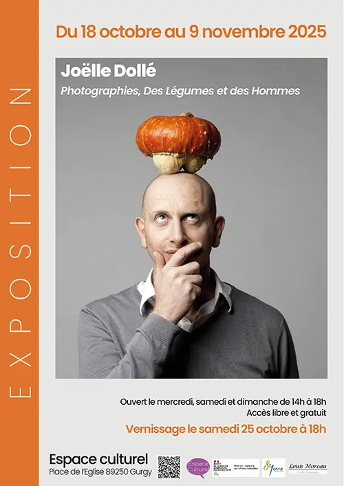 Exposition "Photographies, Des Légumes et des Hommes" par Joëlle Dollé – Gurgy (Espace culturel) (affiche de l’événement)