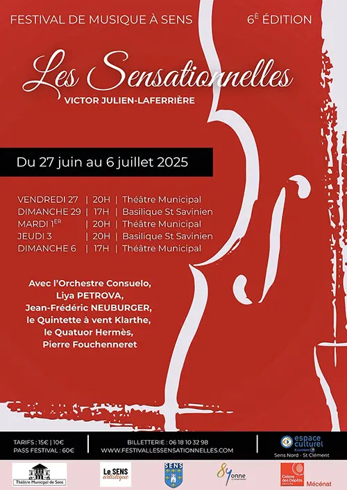 Festival de musique classique Les Sensationnelles (6ème édition) : Concert avec le Quintette à vent Klarthe / Poulenc, Onslow, Françaix – Sens (Théâtre de Sens) (affiche de l’événement)