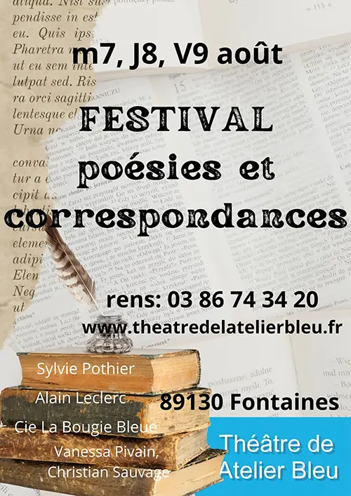 Festival Poesie Correspondances Theatre de l Atelier Bleu Fontaines 2024.webp