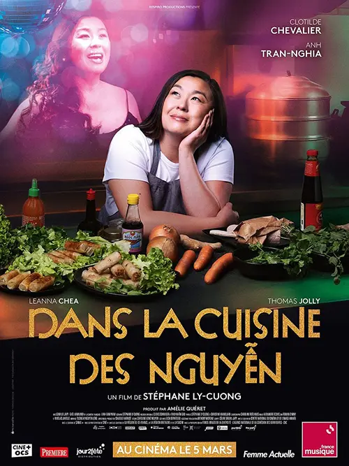 Projection du film "Dans la cuisine des Nguyen" de Stéphane Ly-Cuong ( comédie musicale sortie en salle le 5 mars) avec Clotilde Chevalier, Anh Tran-Nghia, Leanna Chea, Thomas Jolly – Joigny (Cinéma Agnès Varda / Place Cassini) (affiche de l’événement)