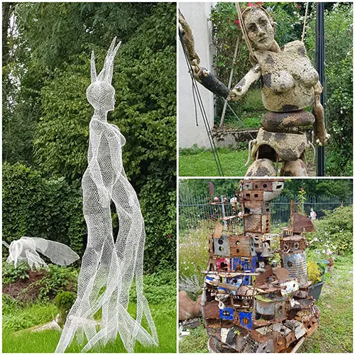 Journées du Patrimoine au Musée Pierre Merlier : Les "Sculptures au Jardin" de Pierre Merlier éclairées à la nuit tombée – Escolives-Sainte-Camille  (Musée Pierre Merlier / Moulin  du Saulce / Hameau du Saulce) (affiche de l’événement)
