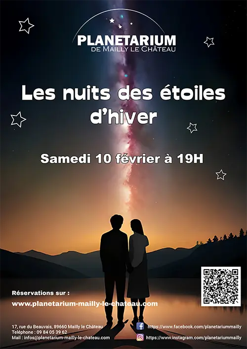 Les nuits des étoiles d'hiver – Mailly-le-Château (Planétarium - Espace Nature du Beauvais) (affiche de l’événement)