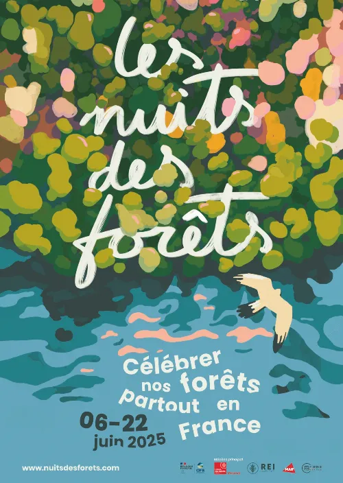 Les Nuits des forêts : Déambulation du soir en forêt suivi d’un pot (promenade dans la forêt du Legs Thénard avec intermèdes musicaux) – Rousson (Départ du 12 rue des Tourelles, La Haute-Epine) (affiche de l’événement)