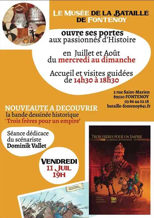 Le musée de la Bataille de Fontenoy ouvre ses portes aux passionnés d’histoire avec des visites guidées – Fontenoy (Musée de la Bataille) (affiche de l’événement)