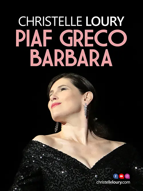 Concert "Piaf Gréco Barbara" par Christelle Loury (Hommage à la femme, à l'amour et à la liberté) – Béziers (Théâtre) (affiche de l’événement)
