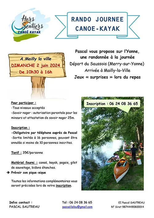 Randonnee Canoe Kayak Mailly la Ville 02 06 2024.webp