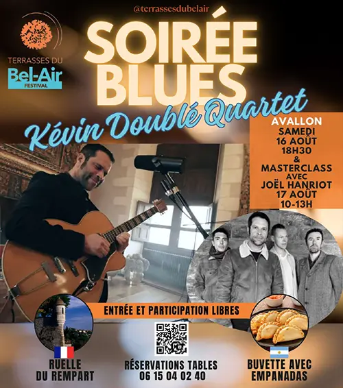 Soirée Blues - Kevin Doublé dans le cadre du Festival Terrasses du Bel-Air – Avallon (Terrasses du Bel Air) (affiche de l’événement)
