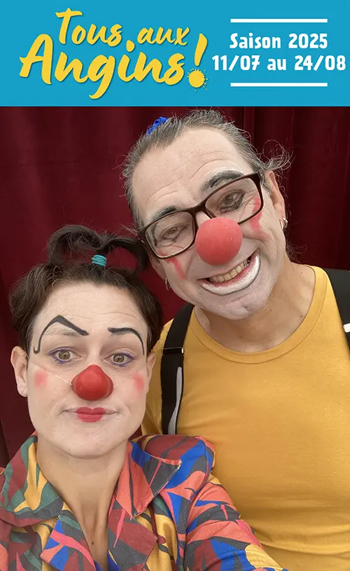 Spectacle en famille : Duo Senza Nome (Clowns / à partir de 3 ans) dans le cadre du Festival "Tous aux Angins !" – Tannerre-en-Puisaye (Lieu-dit Les Angins) (affiche de l’événement)