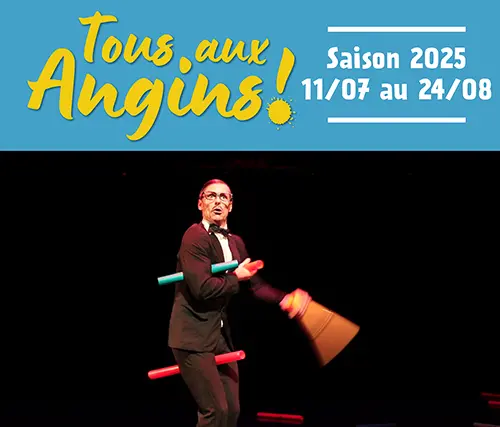 Cirque / Clown : "Les tubes" (Clown – Tout public) dans le cadre du Festival "Tous aux Angins !" – Tannerre-en-Puisaye (Lieu-dit Les Angins) (affiche de l’événement)