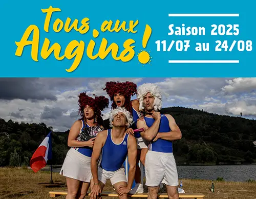 Théâtre : "L’Histoire de France en une heure" (Marathon spectacle – Tout public) dans le cadre du Festival "Tous aux Angins !" – Tannerre-en-Puisaye (Lieu-dit Les Angins) (affiche de l’événement)