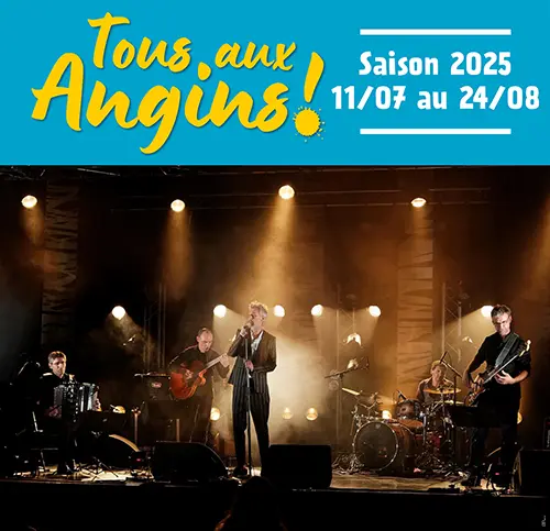 Musique avec Les Aquoibonistes (Hommage à Gainsbourg / Tout public) dans le cadre du Festival "Tous aux Angins !" – Tannerre-en-Puisaye (Lieu-dit Les Angins) (affiche de l’événement)