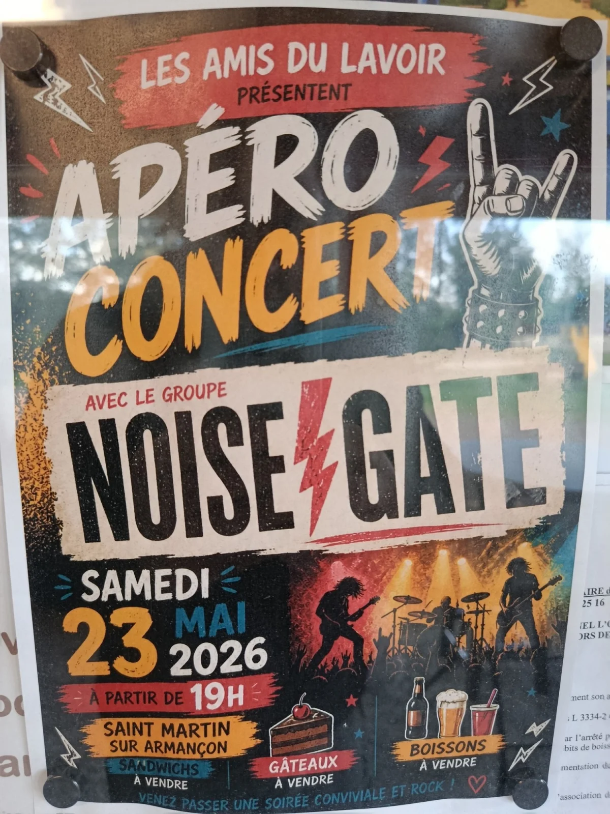 Apéro concert avec le groupe Noise Gate – Saint Martin sur Armançon (Village) (affiche de l’événement)