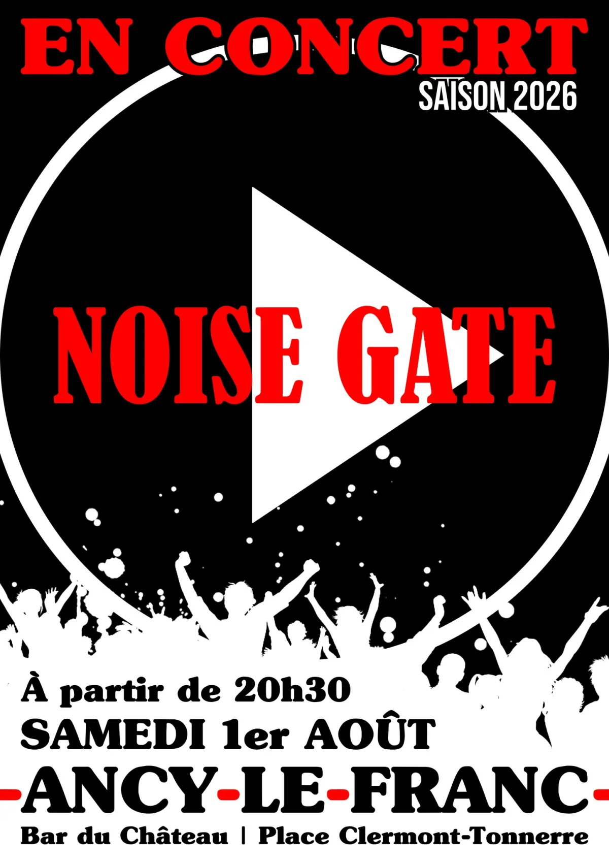 Apéro concert des Noise Gate – Ancy-le-Franc (Bar du chateau, place clermont-Tonnerre) (affiche de l’événement)