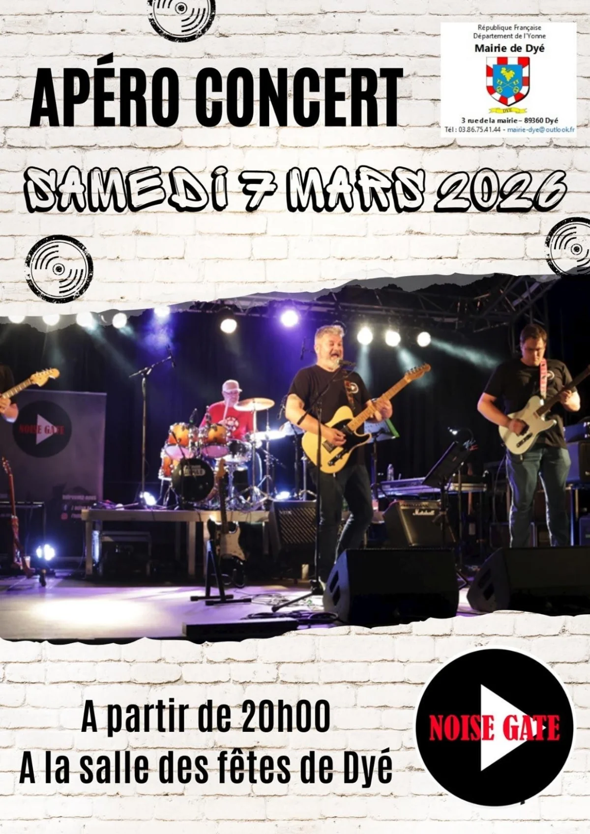 Apéro concert avec Noise Gate – Dyé (Salle des fêtes) (affiche de l’événement)