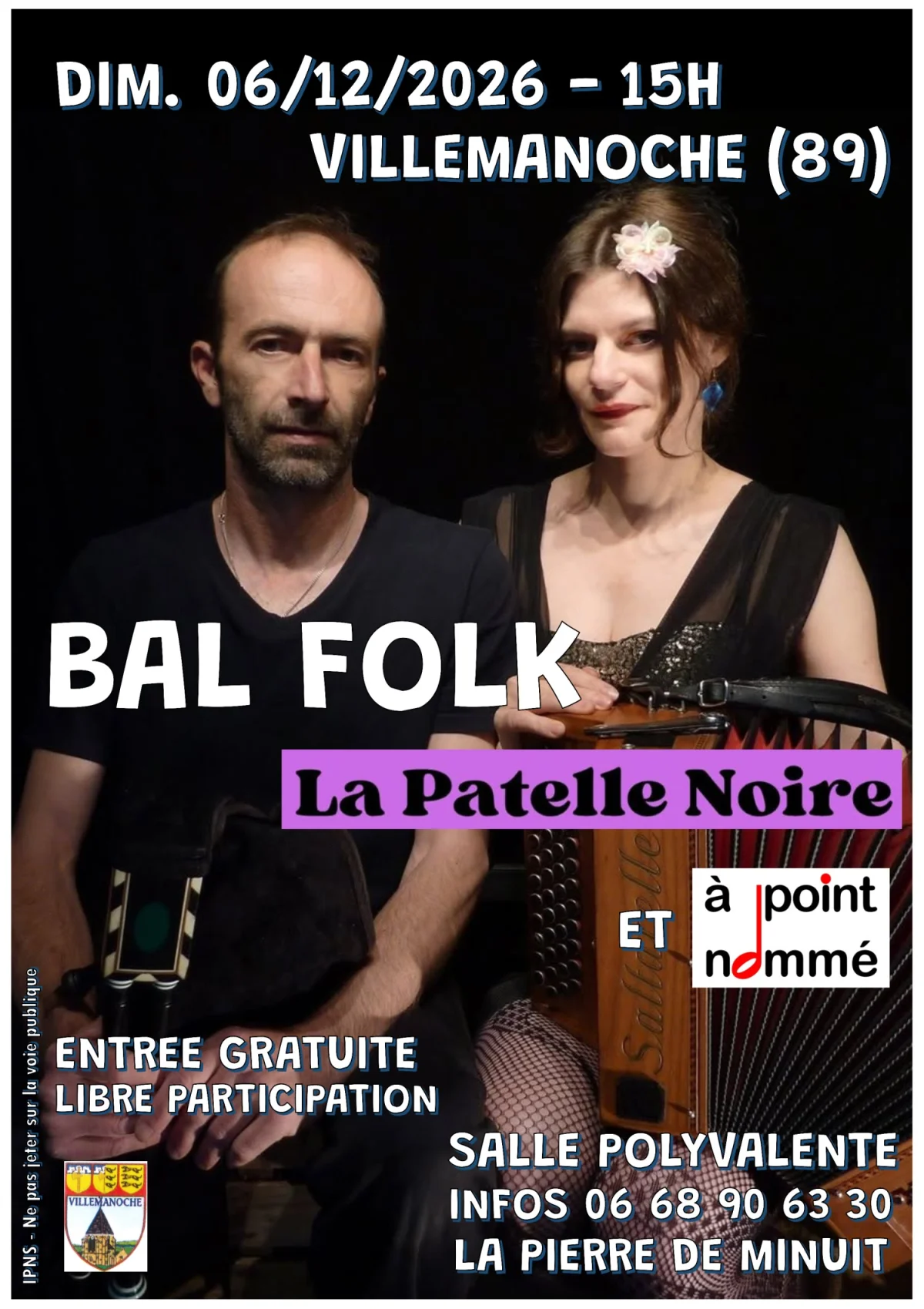 Bal Folk – Villemanoche (Salle polyvalente) (affiche de l’événement)