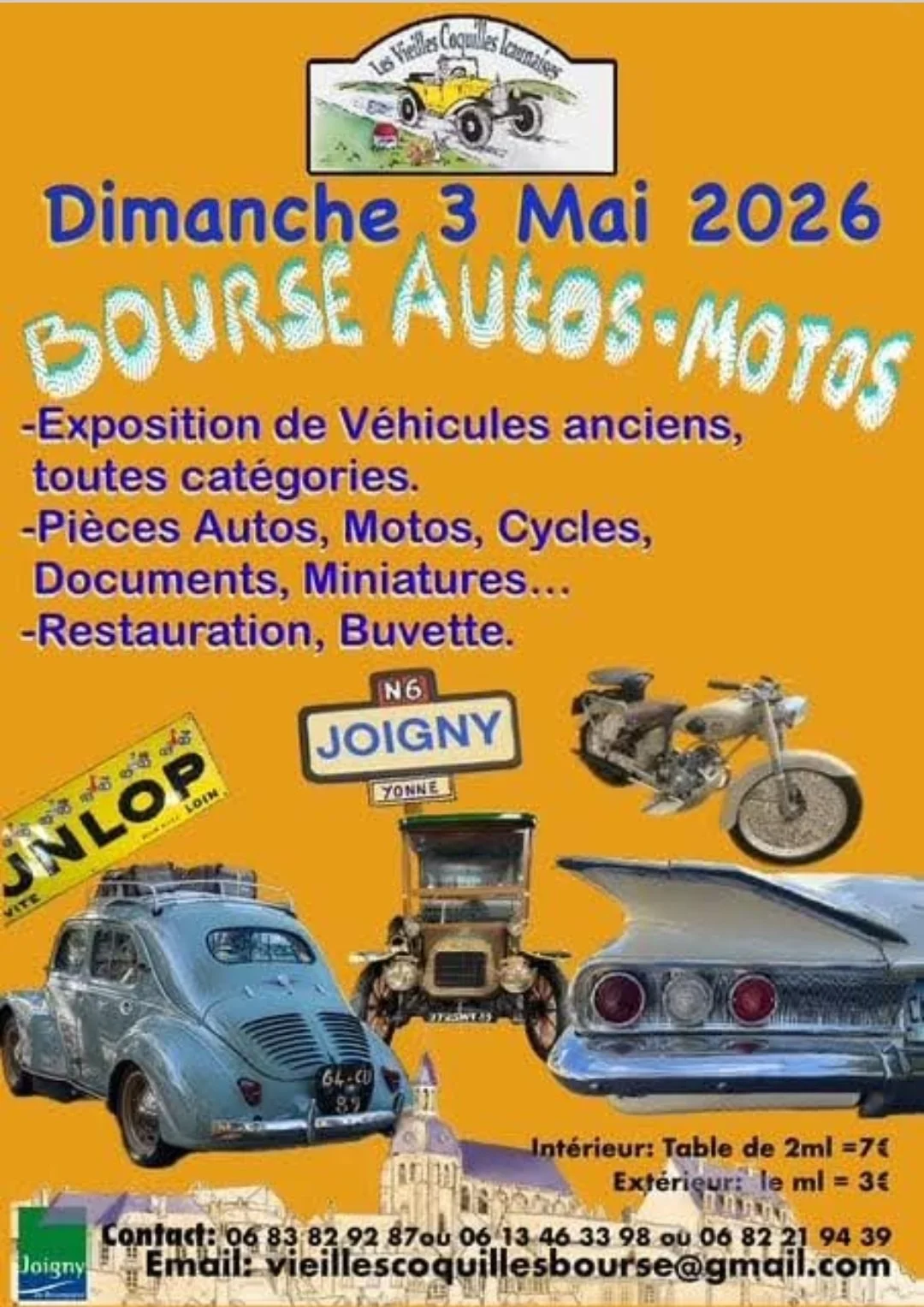 Bourse autos-motos Joigny – Joigny (Marché de Joigny) (affiche de l’événement)