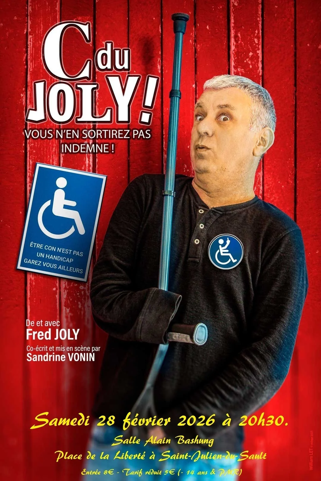 Humour : "C du Joly !" avec Fred Joly (seul en scène) – Saint Julien du Sault (Salle Alain Bashung) (affiche de l’événement)