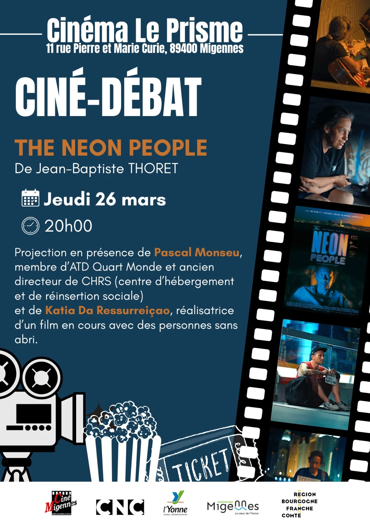 Ciné-débat "The Neon People" – Migennes (Cinéma Le Prisme) (affiche de l’événement)