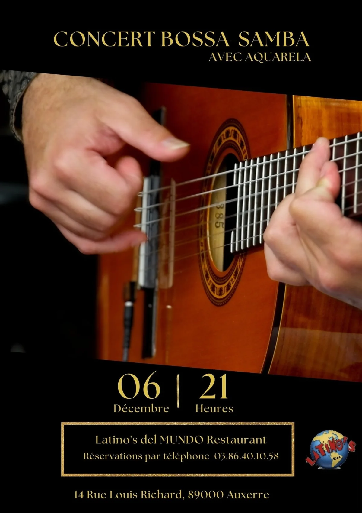 Concert Duo Samba et Bossa Nova – Auxerre (Latino's del mundo) (affiche de l’événement)