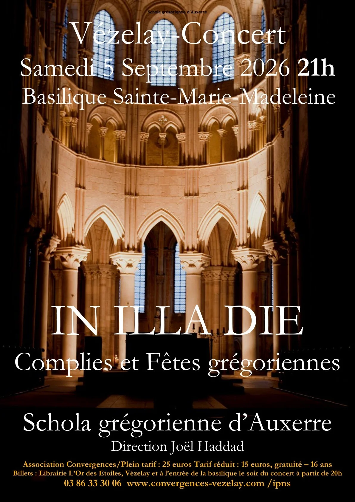 Concert : In Illa Die – Vézelay (Basilique Sainte-Marie-Madeleine) (affiche de l’événement)