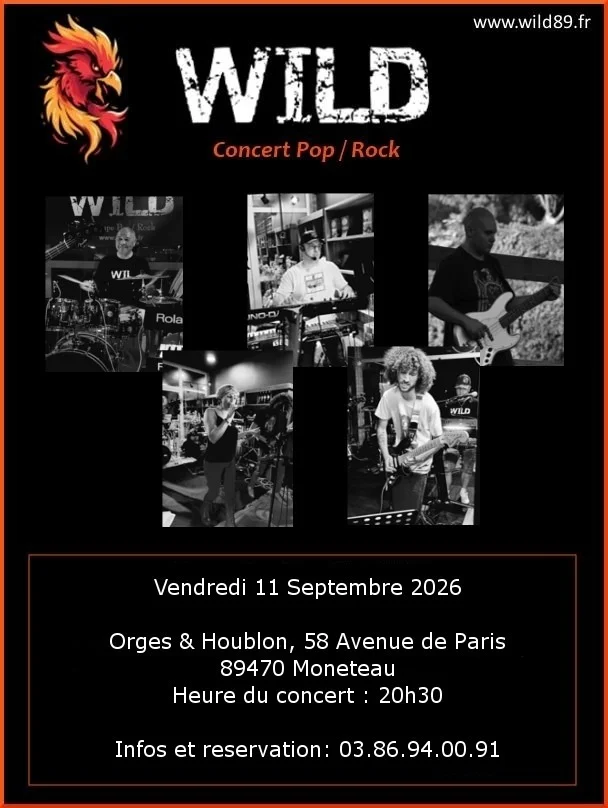 Concert avec Wild – Monéteau (Orges & Houblon) (affiche de l’événement)