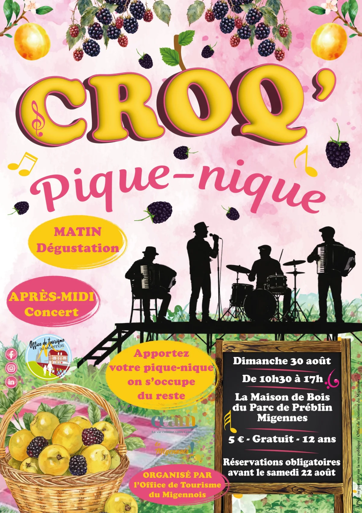 Croq'Pique-nique – Migennes (La Maison de bois du Parc de Préblin) (affiche de l’événement)