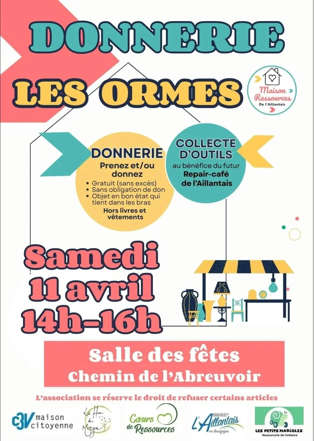Donnerie des Ormes – Les Ormes (Salle des fêtes) (affiche de l’événement)