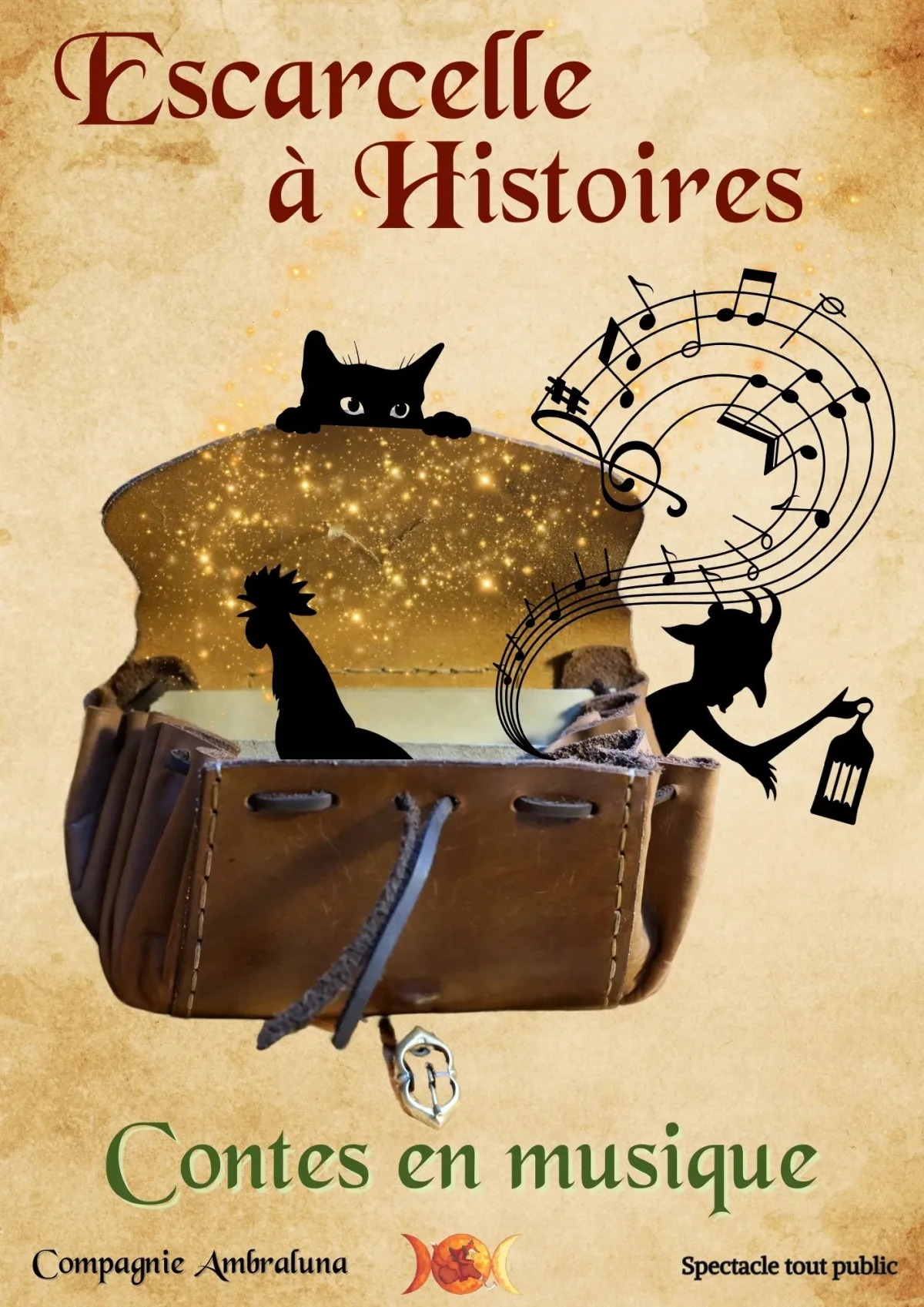 Escarcelle à Histoires / Contes en musique /tout public – Bassou (Bassou, Halte nautique) (affiche de l’événement)