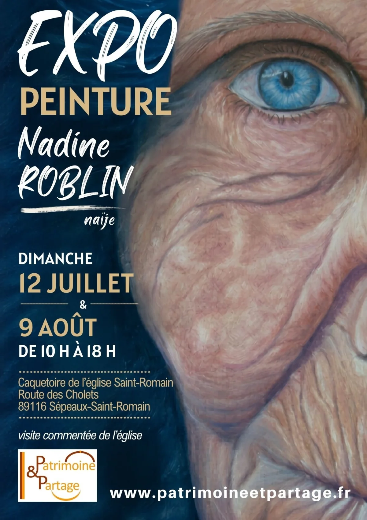 Exposition peinture à Sépeaux-Saint-Romain – Sépeaux-Saint-Romain (Eglise de Saint-Romain) (affiche de l’événement)