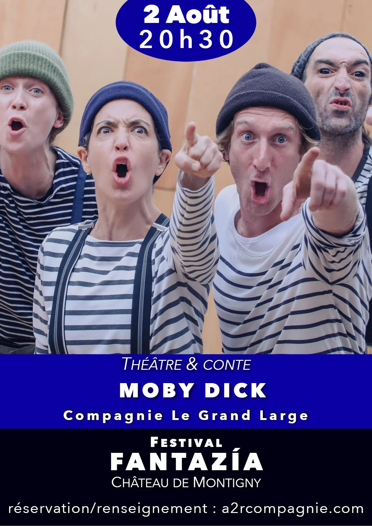 Théâtre : "Moby Dick" dans le cadre du 7ème Festival Fantazía – Perreux / Charny Orée de Puisaye (Château de Montigny) (affiche de l’événement)
