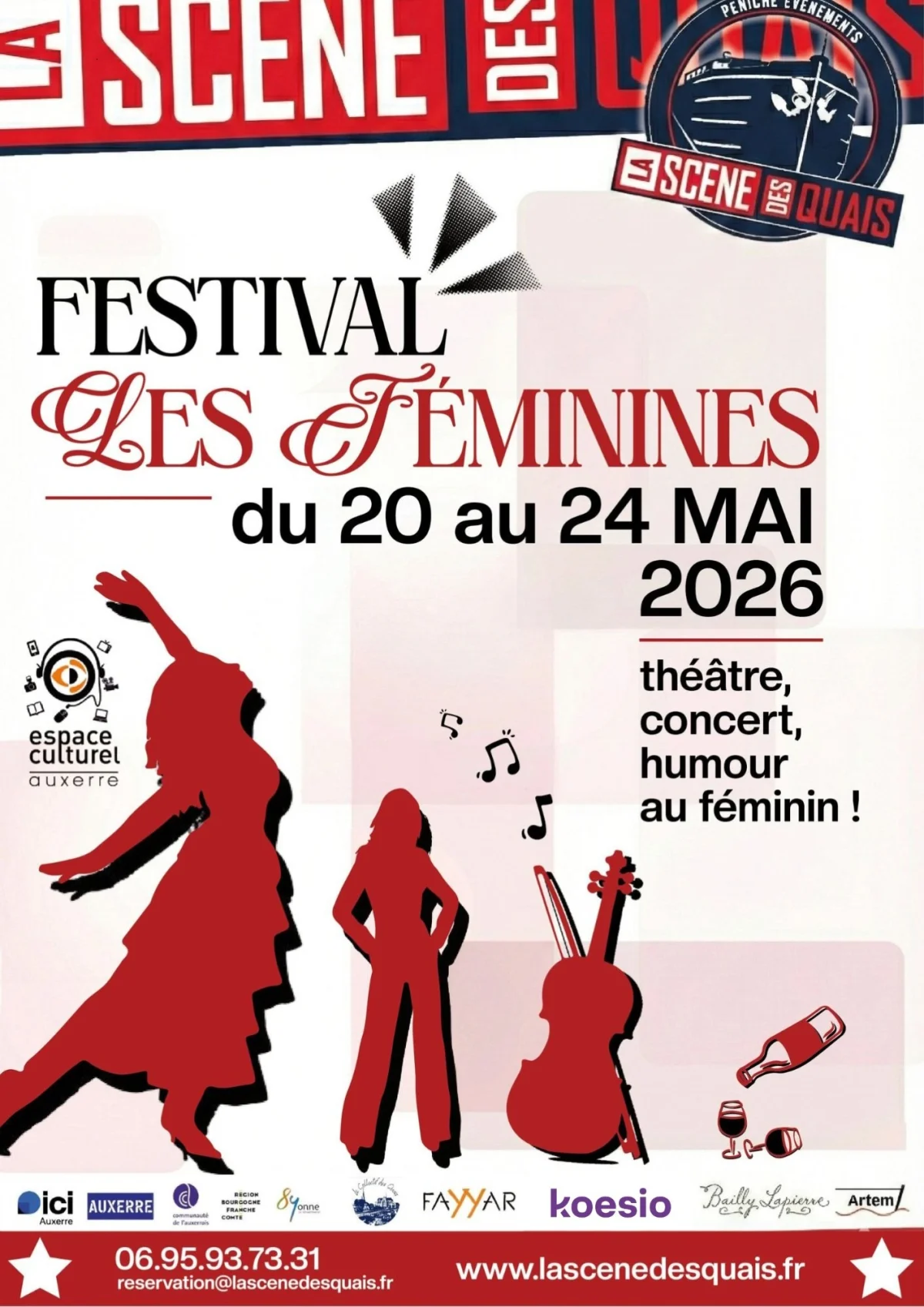 Festival Les Féminines – Auxerre (Théâtre La scène des quais) (affiche de l’événement)