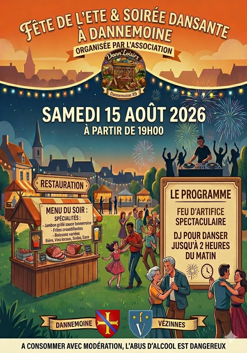 Fête de l'été à Dannemoine – Dannemoine (place du lavoir) (affiche de l’événement)
