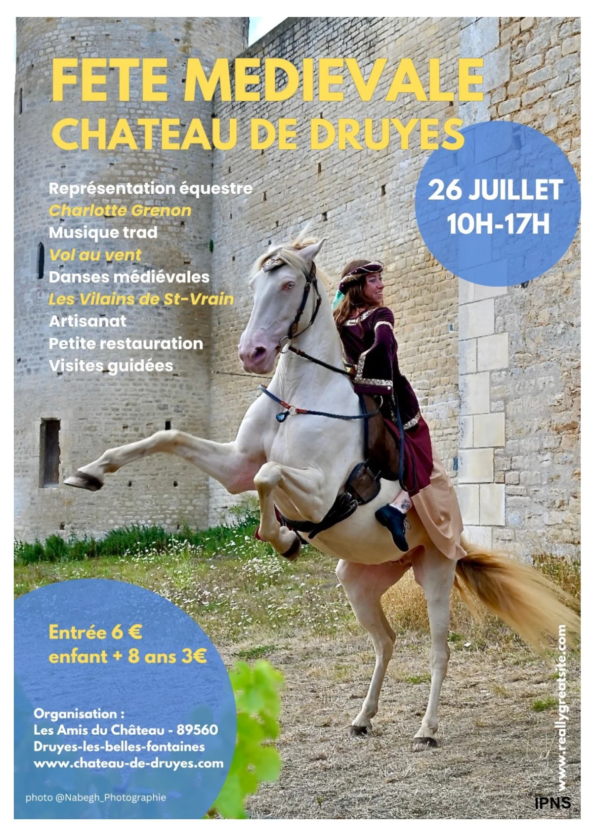 Fête médiévale au château de Druyes-les-belles-fontaines – Druyes les Belles Fontaines (Cour du château) (affiche de l’événement)