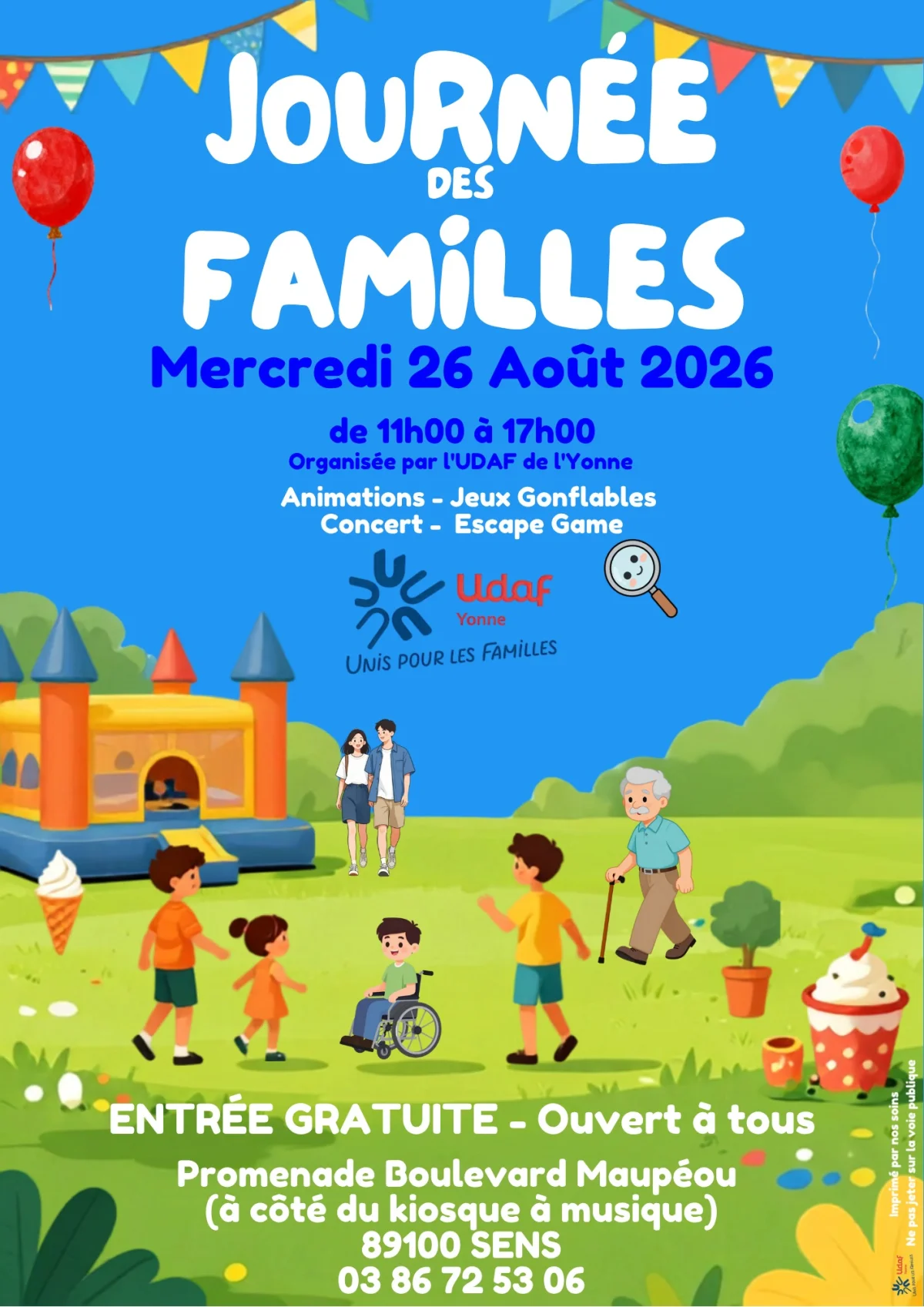 Journée des Familles – Sens (Promenade Boulevard Maupéou) (affiche de l’événement)
