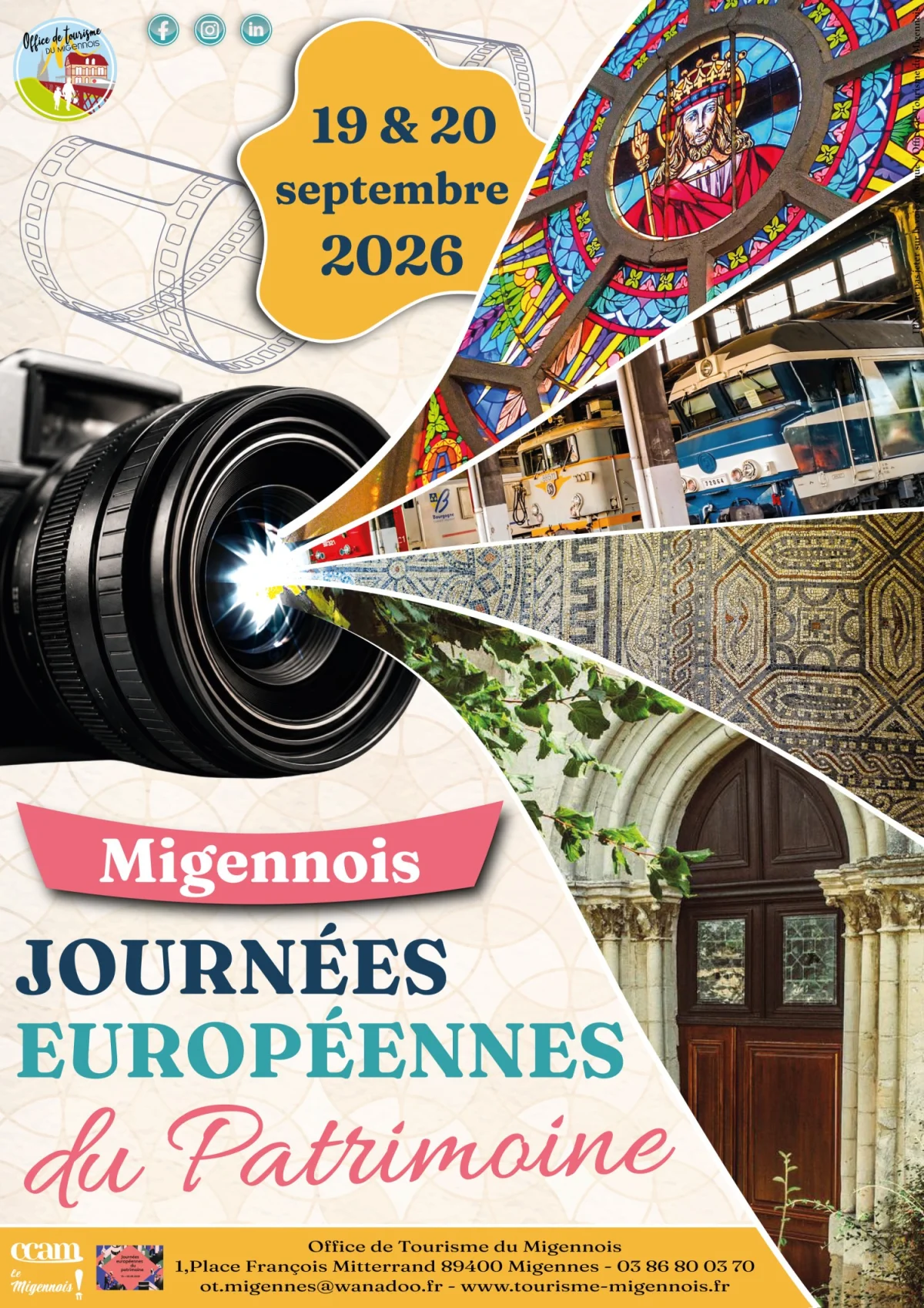 Journées Européennes du Patrimoine - Site ferroviaire - Laroche-Migennes – Migennes (Gare de Laroche-Migennes) (affiche de l’événement)