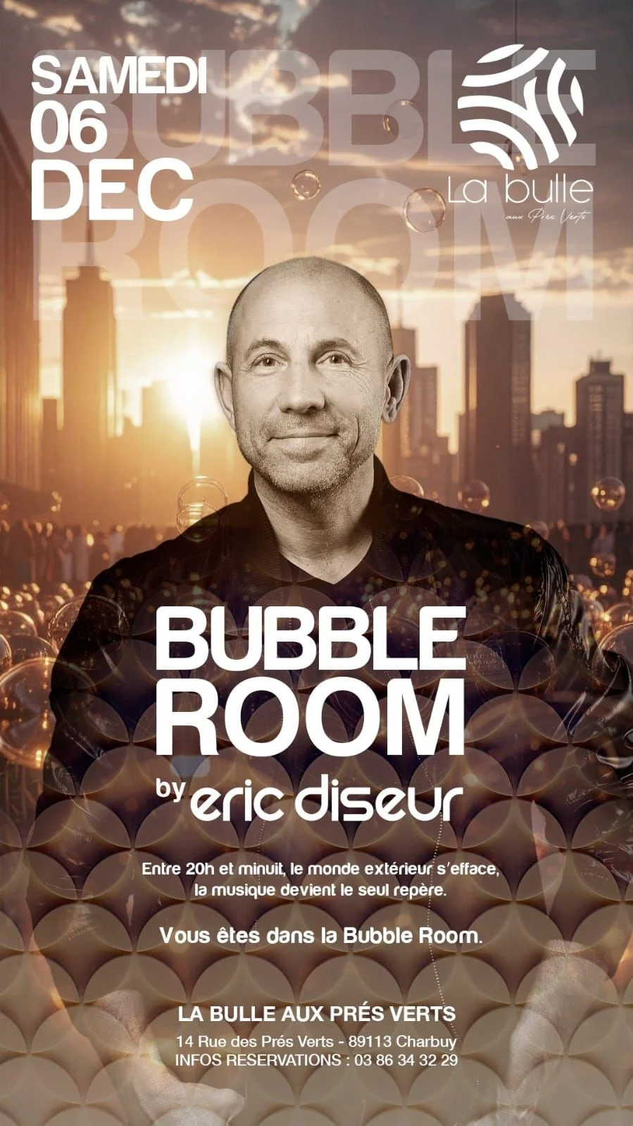 La Bubble Room by Eric Diseur – Charbuy (La Bulle aux Prés Verts) (affiche de l’événement)