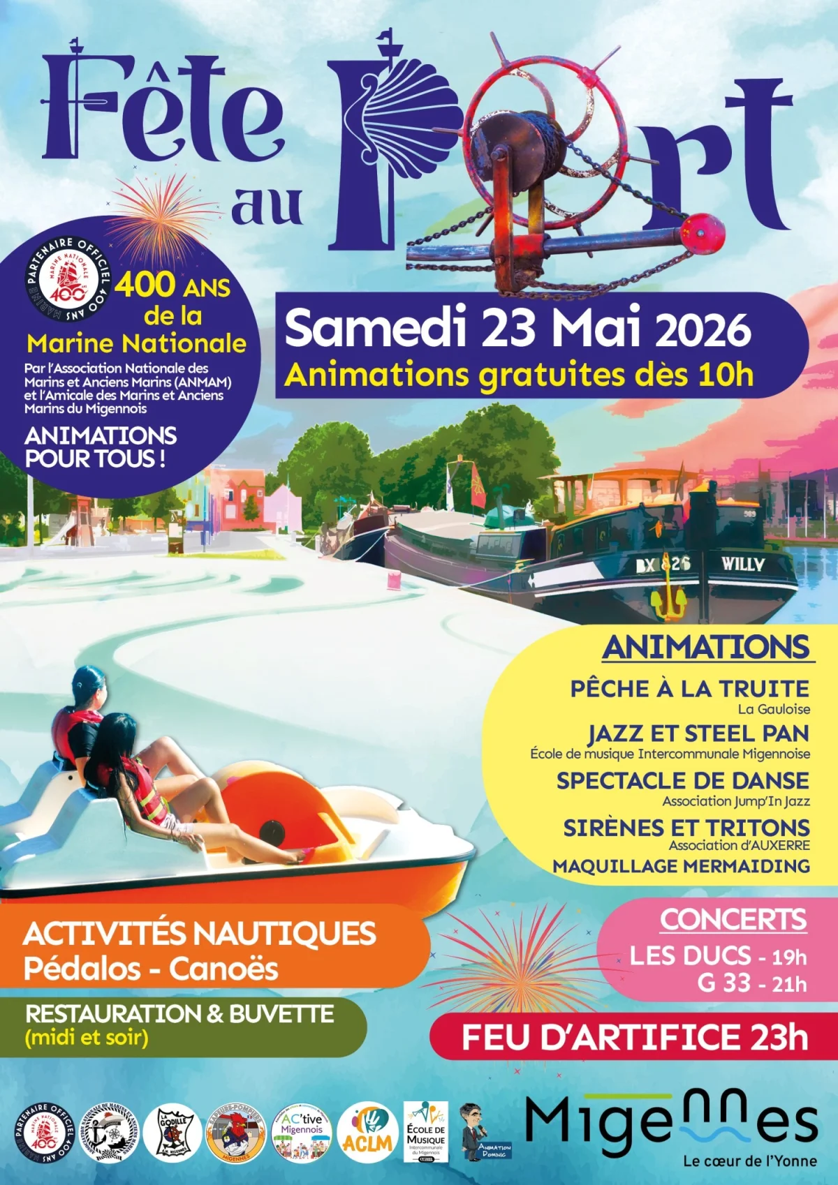 La Fête au Port – Migennes (Esplanade du port) (affiche de l’événement)