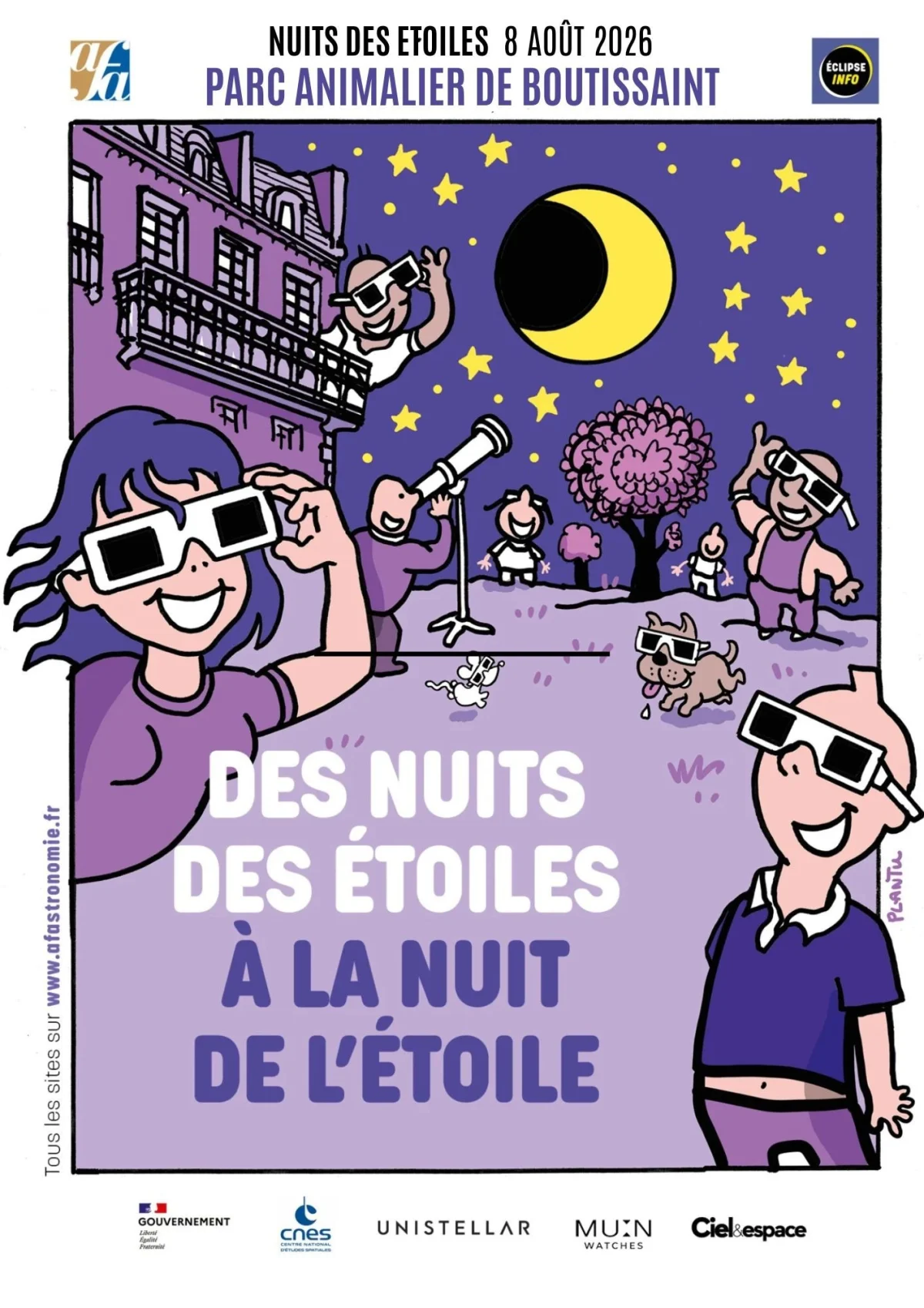 La Nuit des Étoiles – Treigny-Perreuse-Sainte-Colombe (Parc Animalier de Boutissaint) (affiche de l’événement)