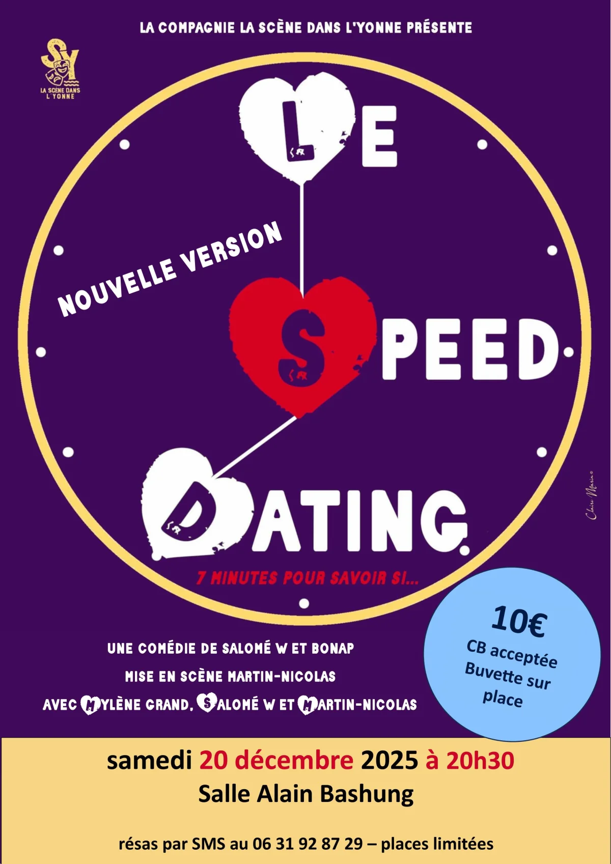 Le Speed Dating "nouvelle version" – Saint Julien du Sault (Salle Alain Bashung) (affiche de l’événement)