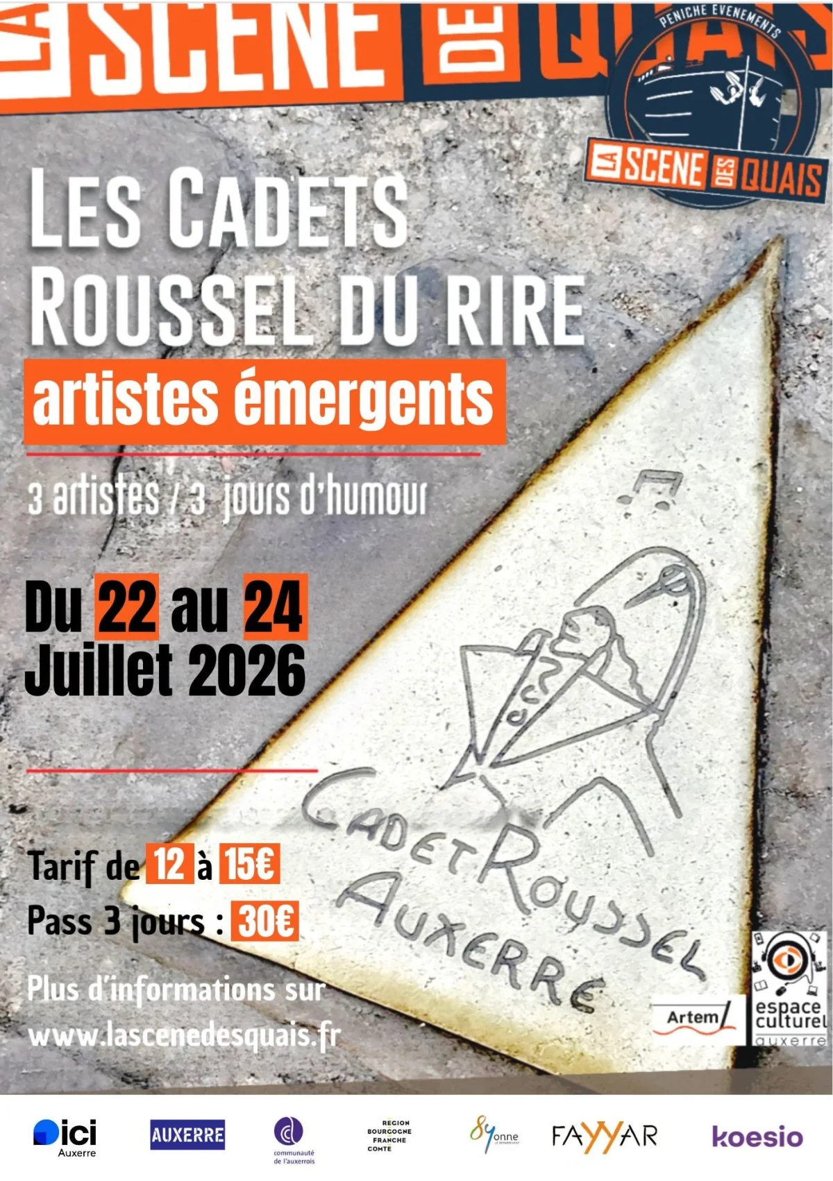 Les cadets roussel du rire – Auxerre (Théâtre la scène des quais) (affiche de l’événement)