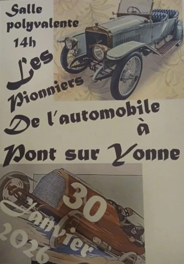 Les pionniers de l'automobile – Pont sur Yonne (Salle polyvalente) (affiche de l’événement)