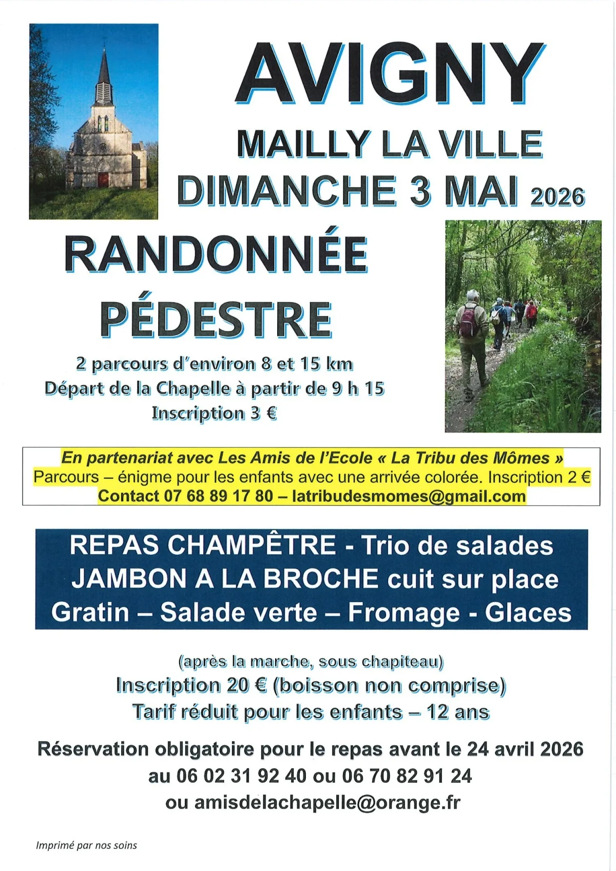 Marche de la Chapelle d'Avigny – Mailly la Ville (Avigny Chapelle) (affiche de l’événement)