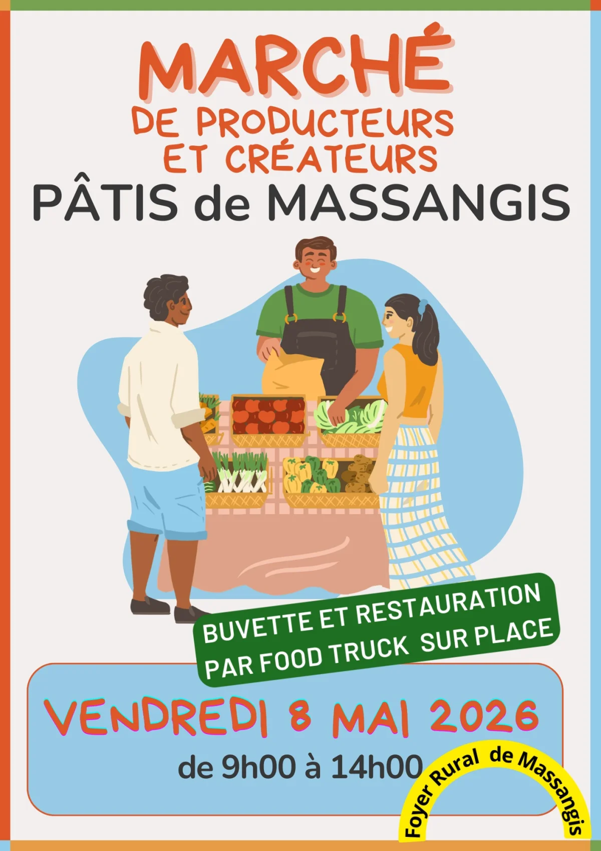 Marché des producteurs et créateurs locaux – Massangis (Pâtis de Massangis) (affiche de l’événement)
