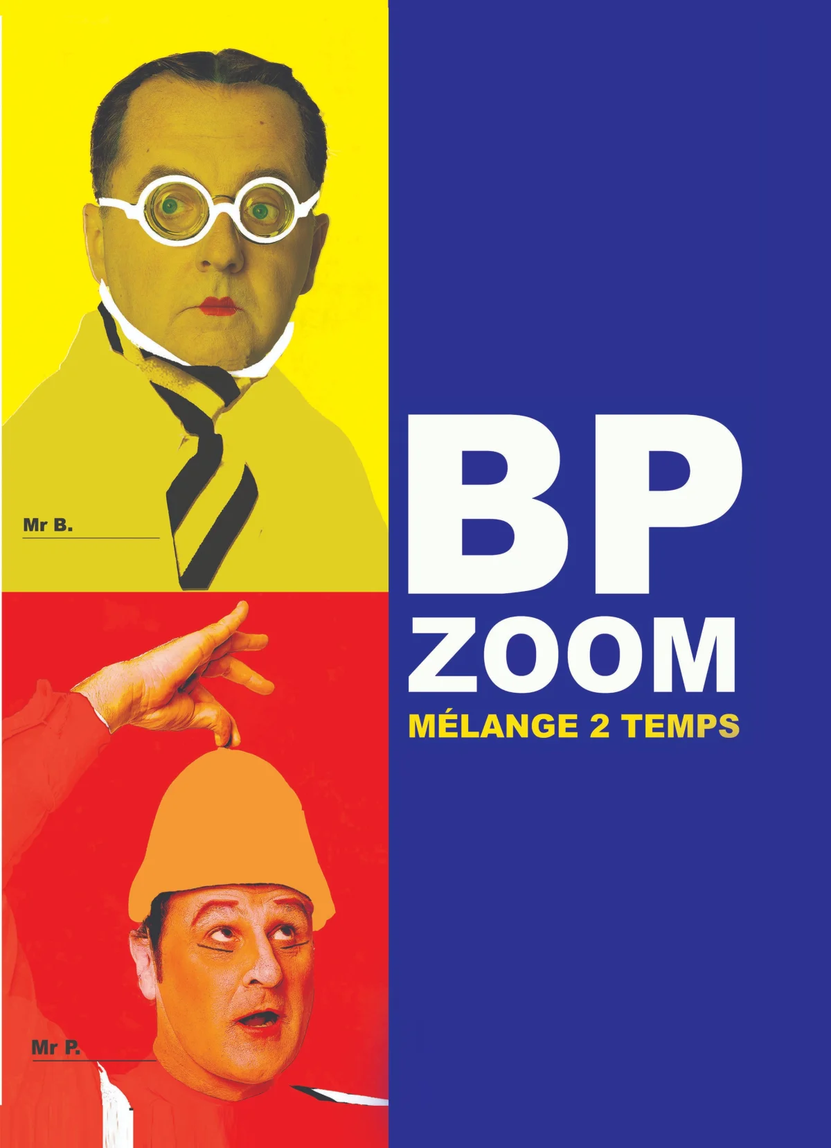 "Mélange 2 Temps" de BP Zoom (spectacle anniversaire / duo poétique et burlesque) – Monéteau (Le Skenet'Eau) (affiche de l’événement)