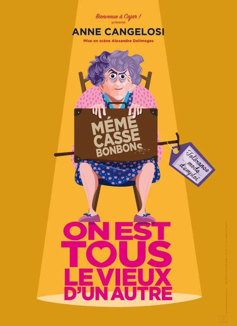 Mémé Casse-Bonbons / Anne Cangelosi – Auxerre (Théâtre La scène des quais) (affiche de l’événement)