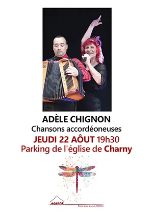 Apro-Chansons par Adle Chignon et Nicolas Demizieux (chansons accordoneuses)  l'occasion du 80me anniversaire de la Libration de Charny