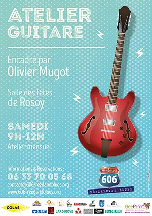 Atelier-cours de guitare encadré par Olivier Mugot